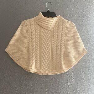 Hope & Henry Girls' Organic Split Collar Sweater Cape